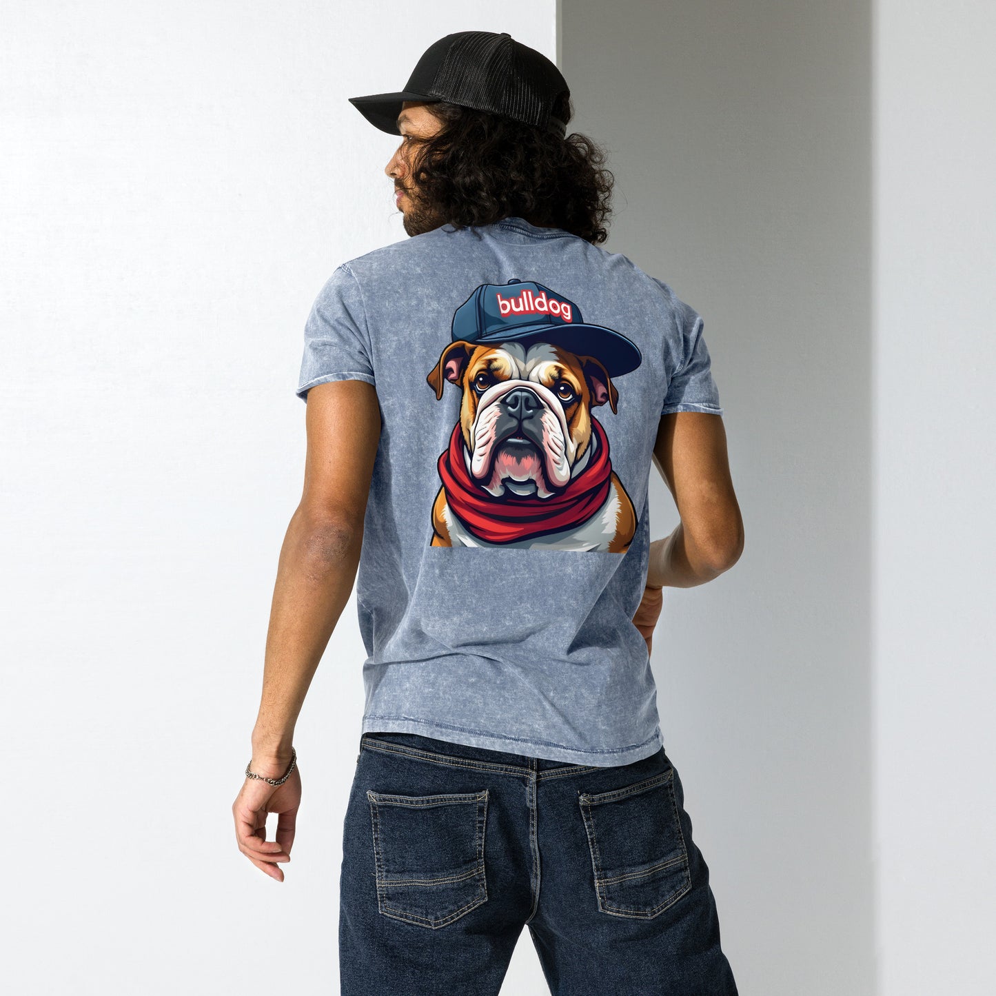 British bulldog baseball cap Denim T-Shirt