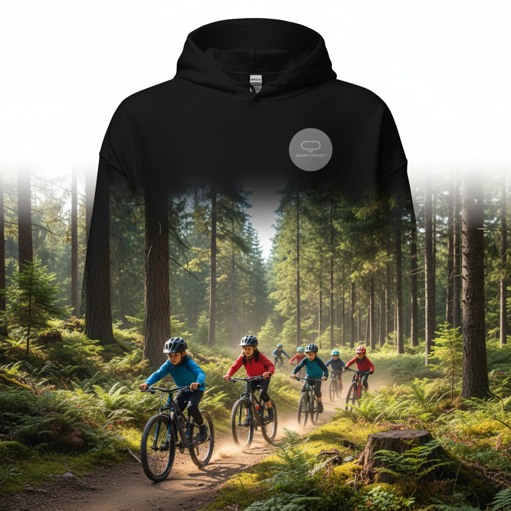 Unisex solid grey twin-print quarry project Hoodie