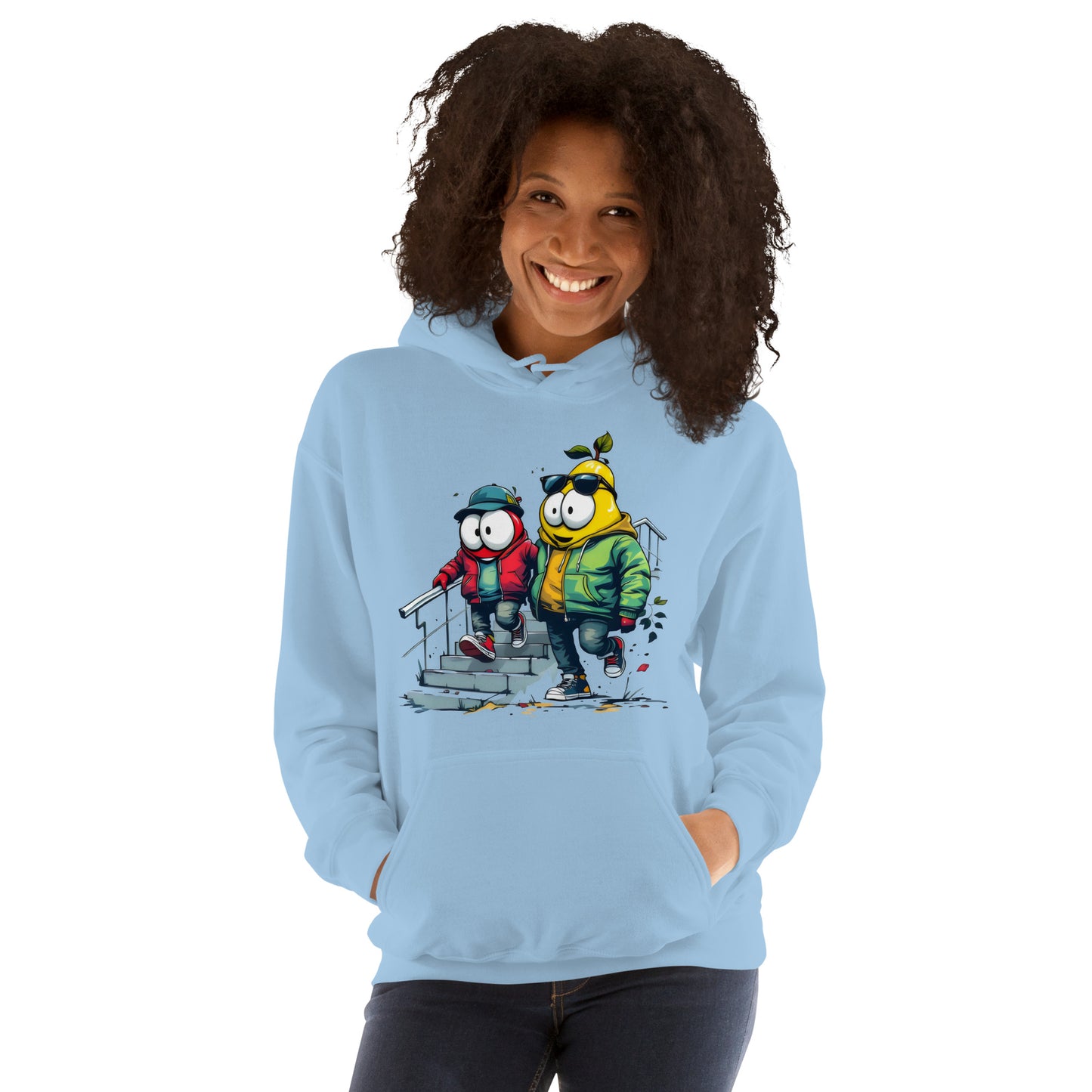 Unisex Apples and pears twin print Hoodie