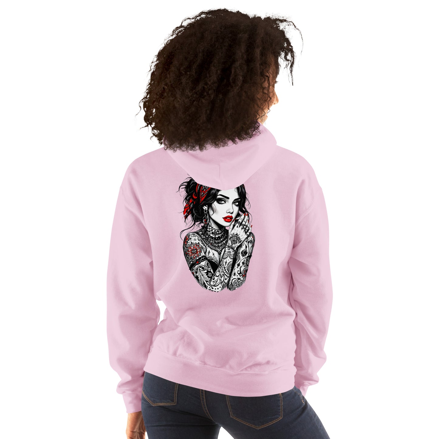 Unisex Illustrated tattoo lady Hoodie