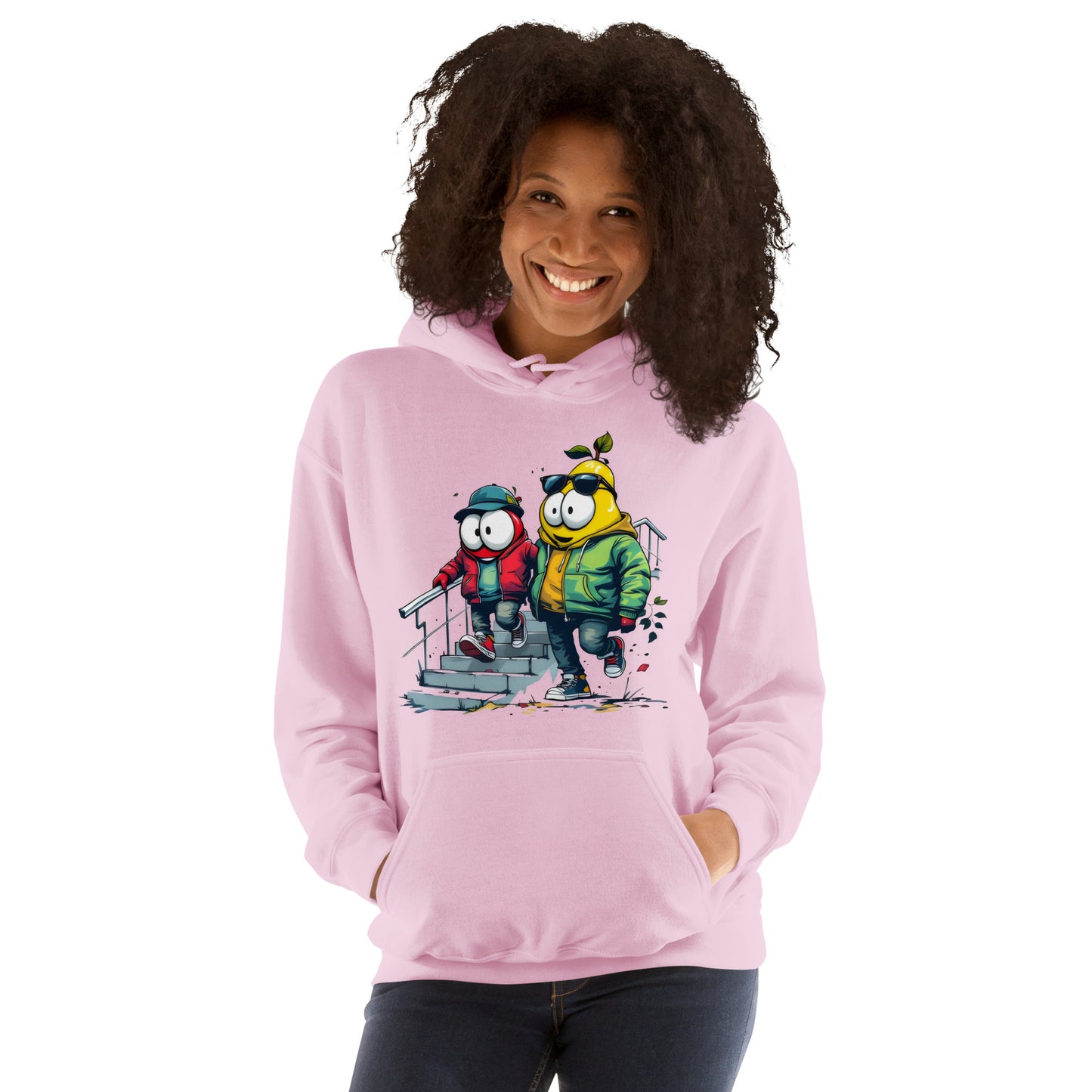 Unisex Apples and pears twin print Hoodie