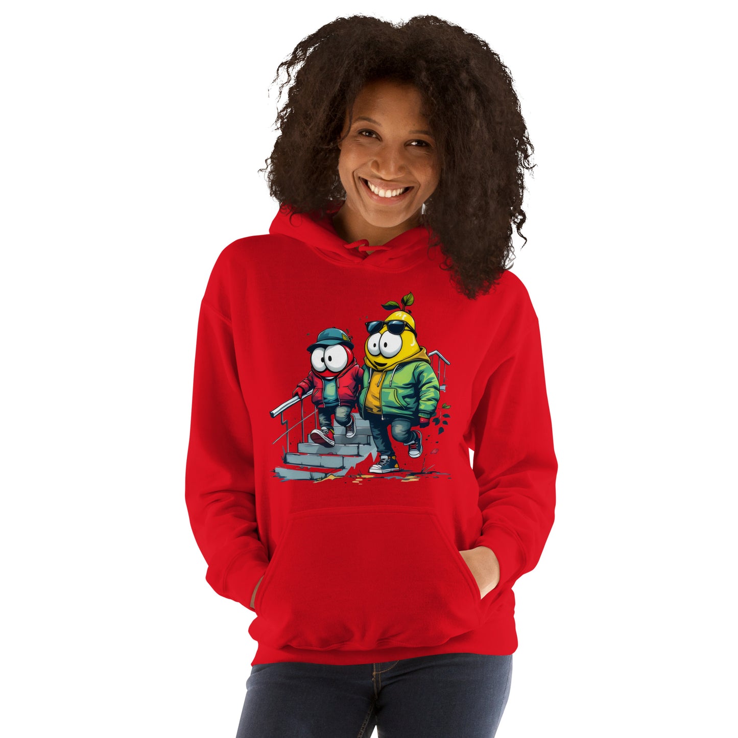 Unisex Apples and pears twin print Hoodie