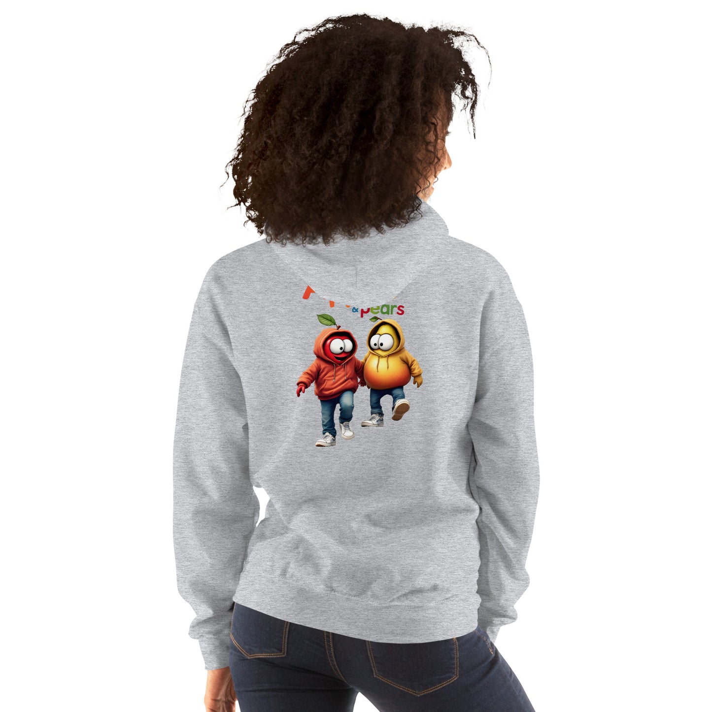 Unisex Apples and pears twin print Hoodie