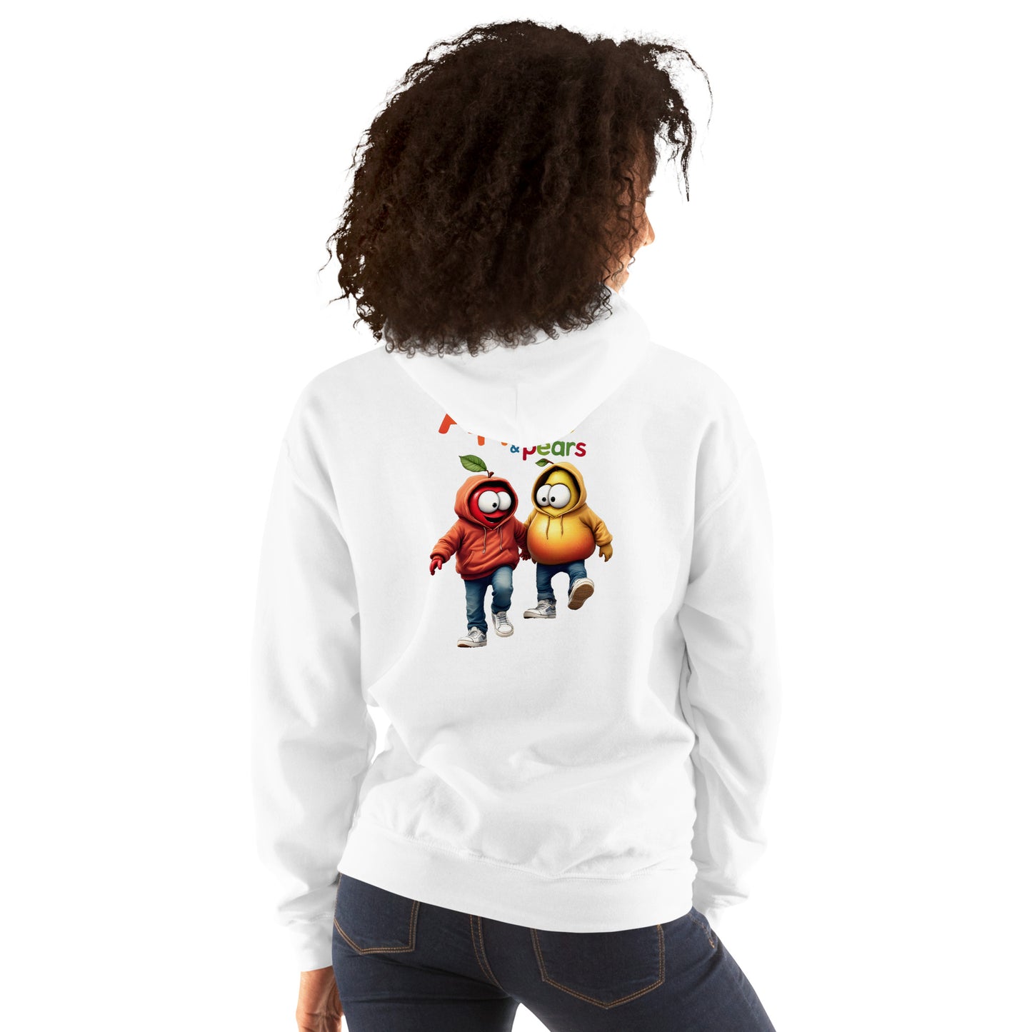 Unisex Apples and pears twin print Hoodie