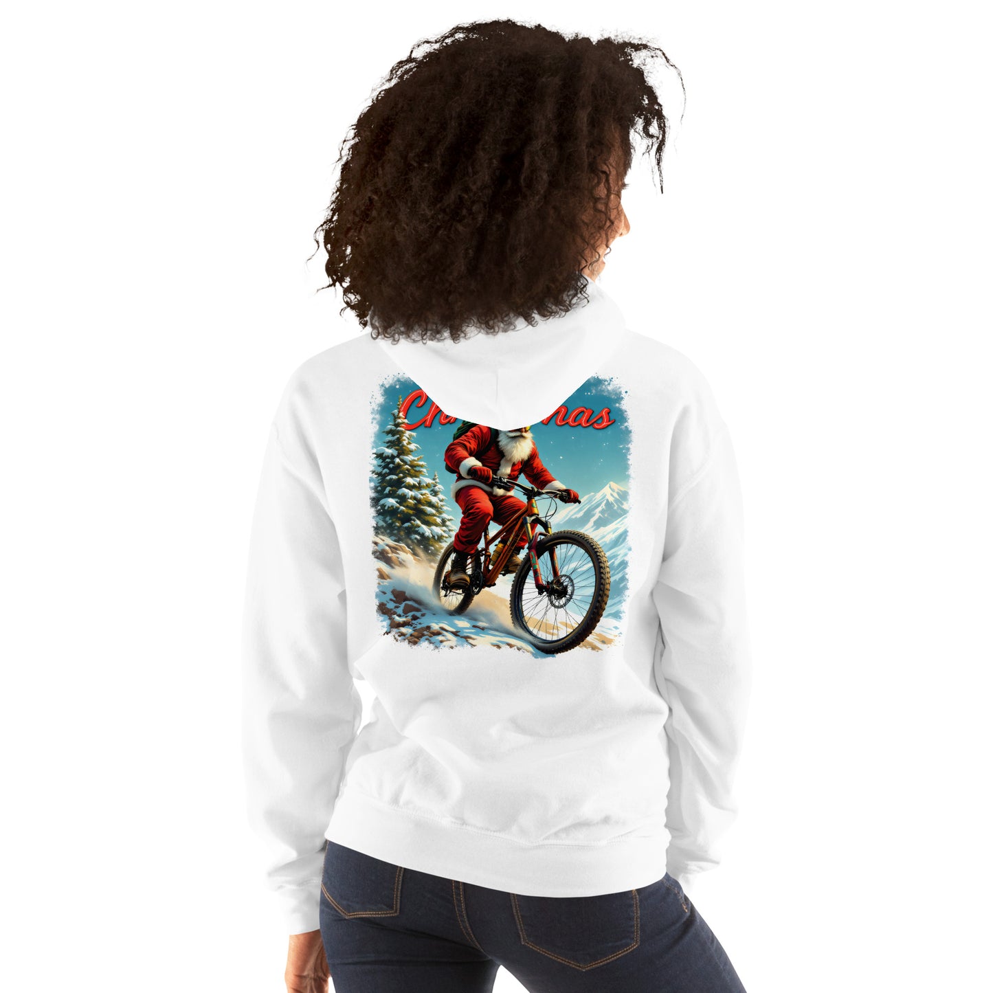 Unisex Simply white MTB Christmas Hoodie