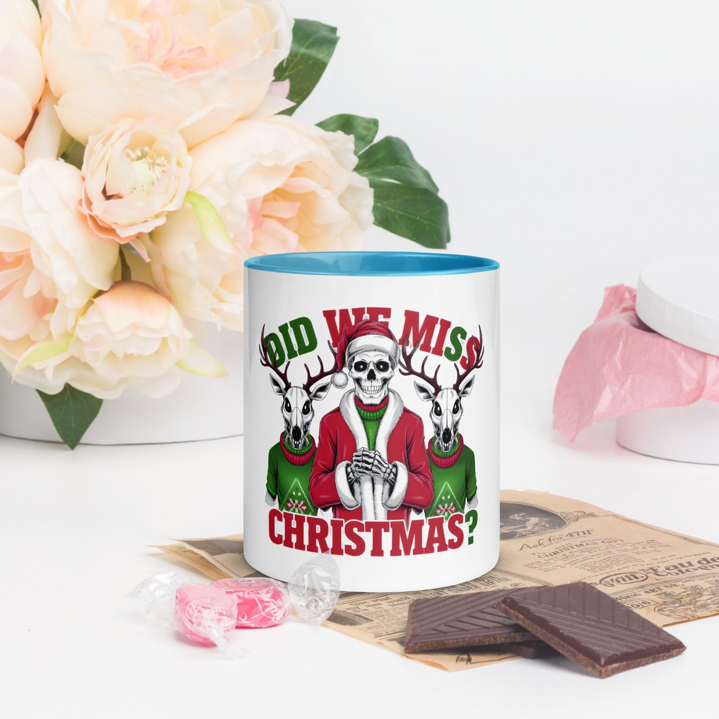 Did I miss Christmas skeletons Mug with Color Inside