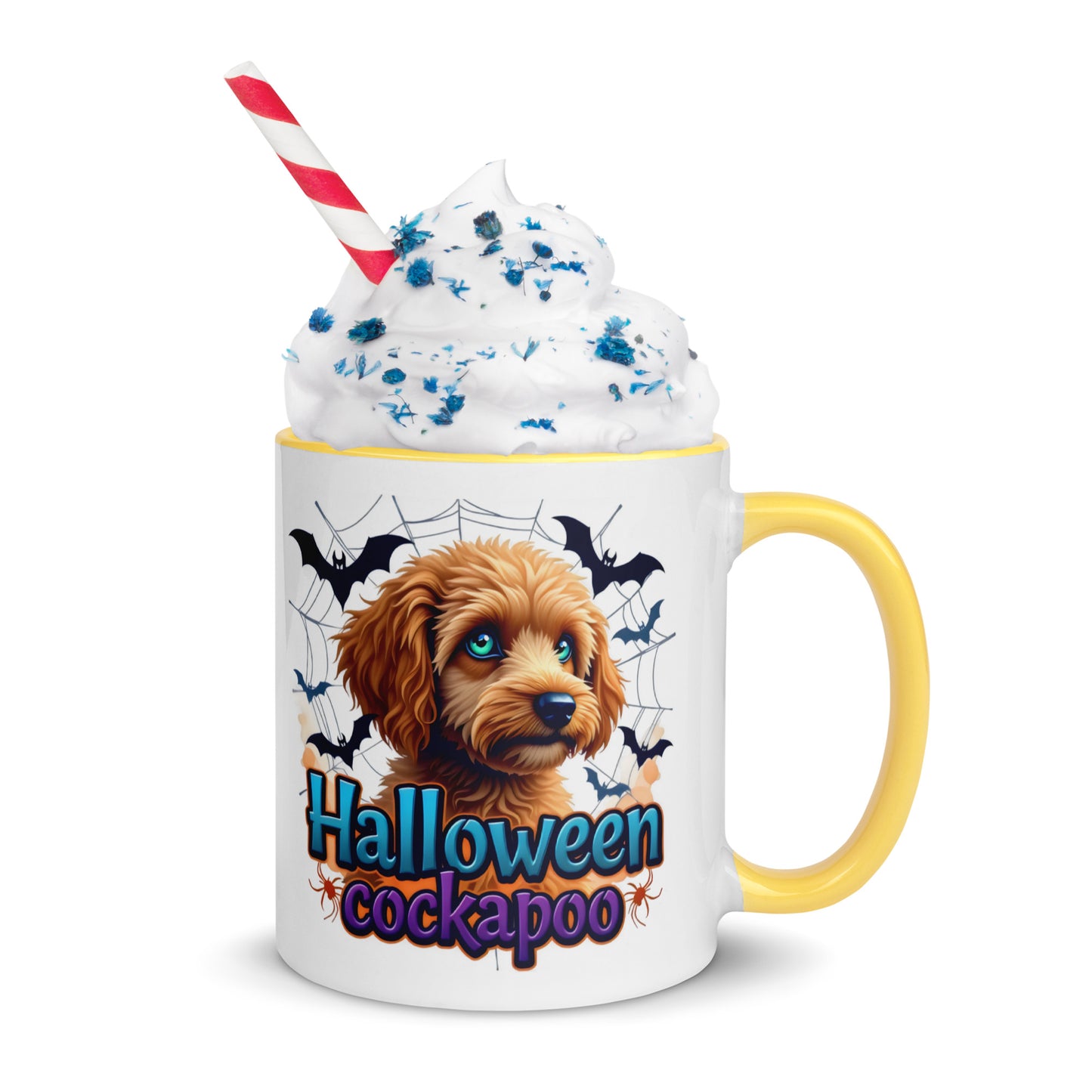 Halloween cockapoo blue eyed series 2 Mug with Color Inside