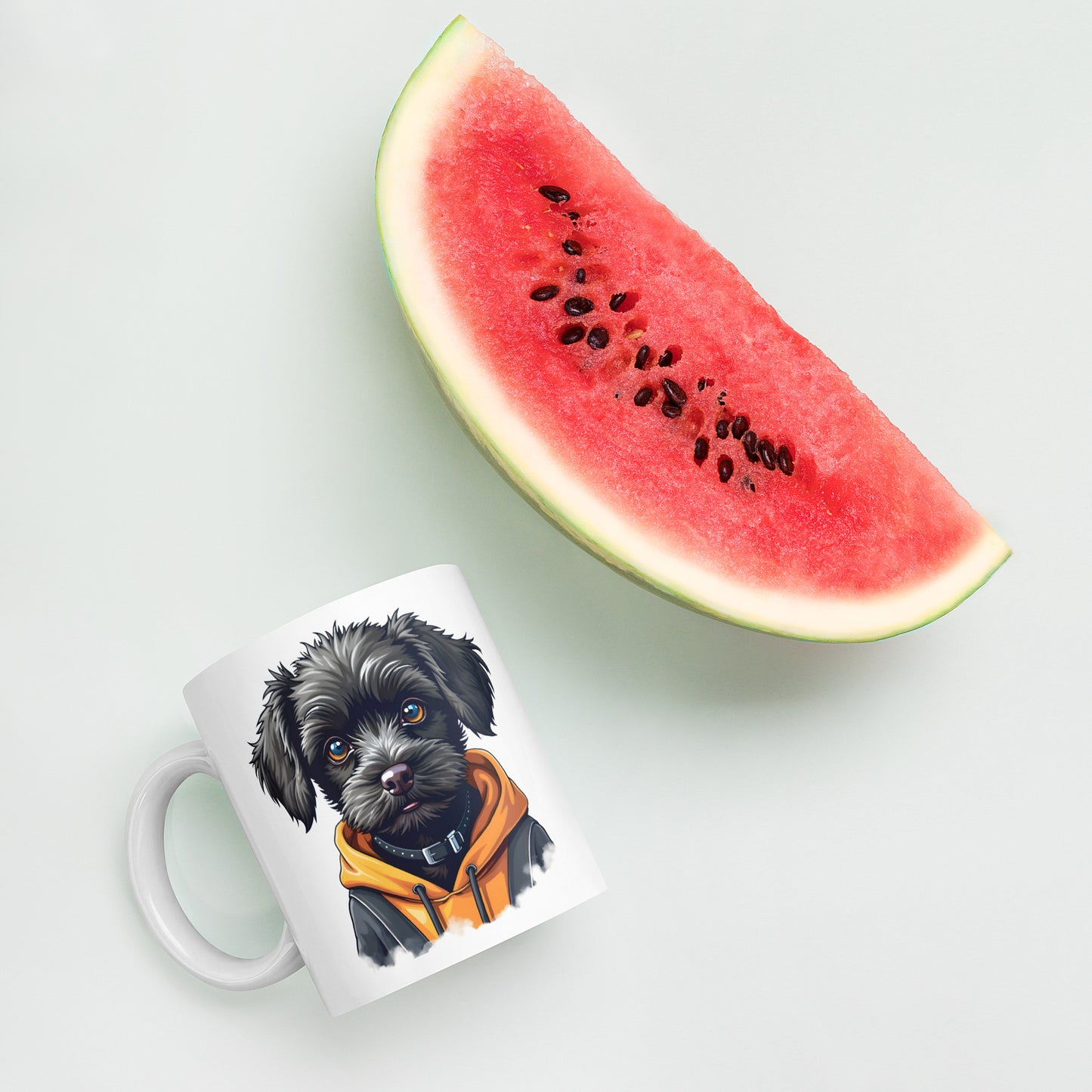 Cockapoo with White glossy mug