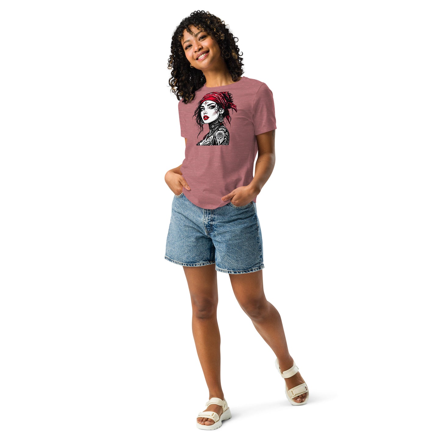Women' tattoo lady Relaxed T-Shirt
