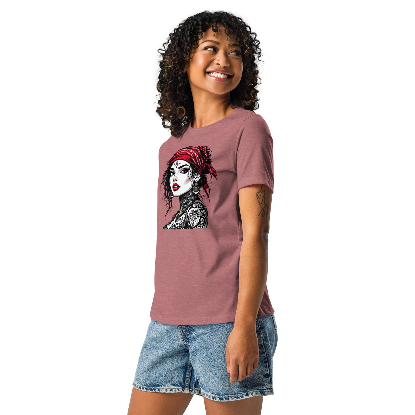 Women' tattoo lady Relaxed T-Shirt