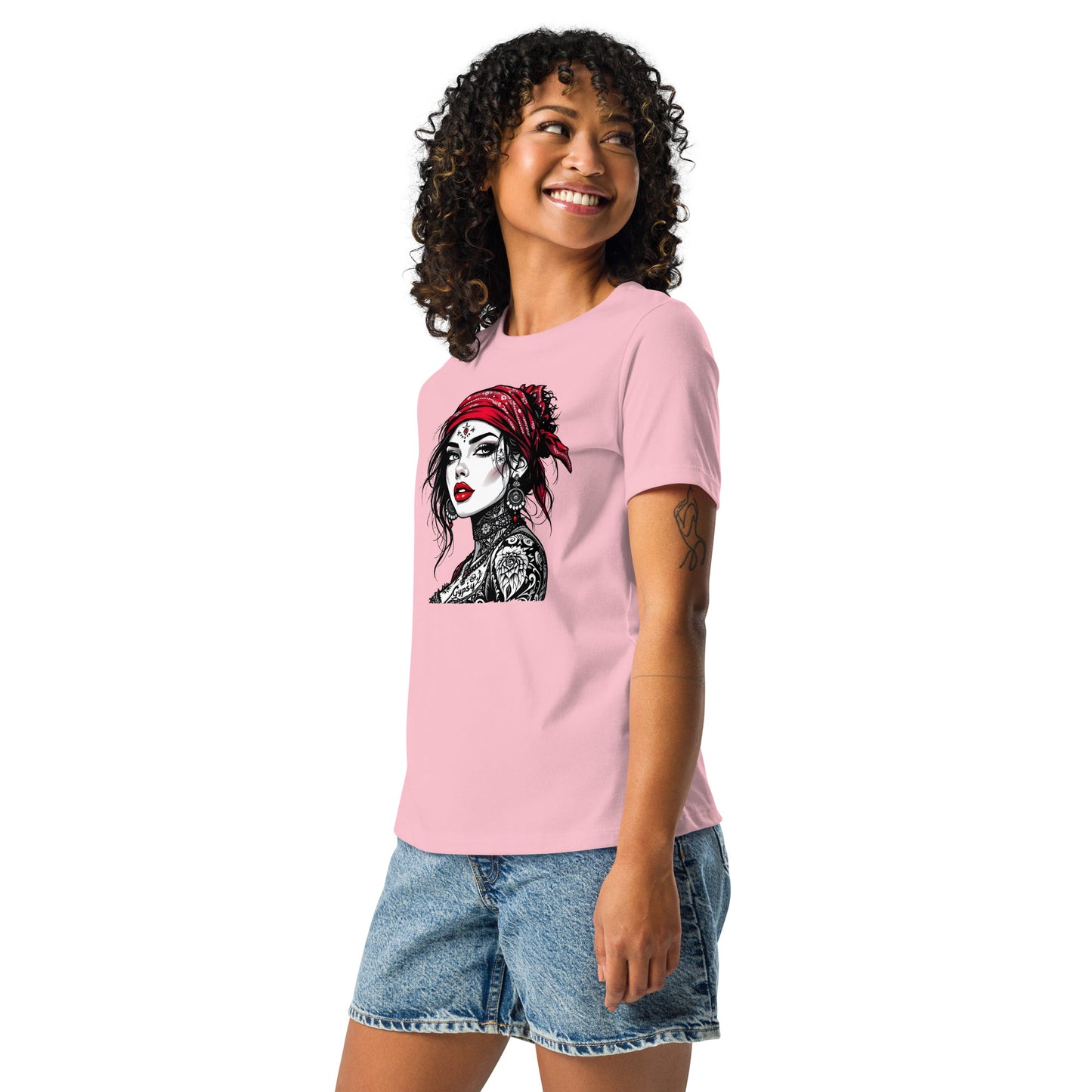 Women' tattoo lady Relaxed T-Shirt