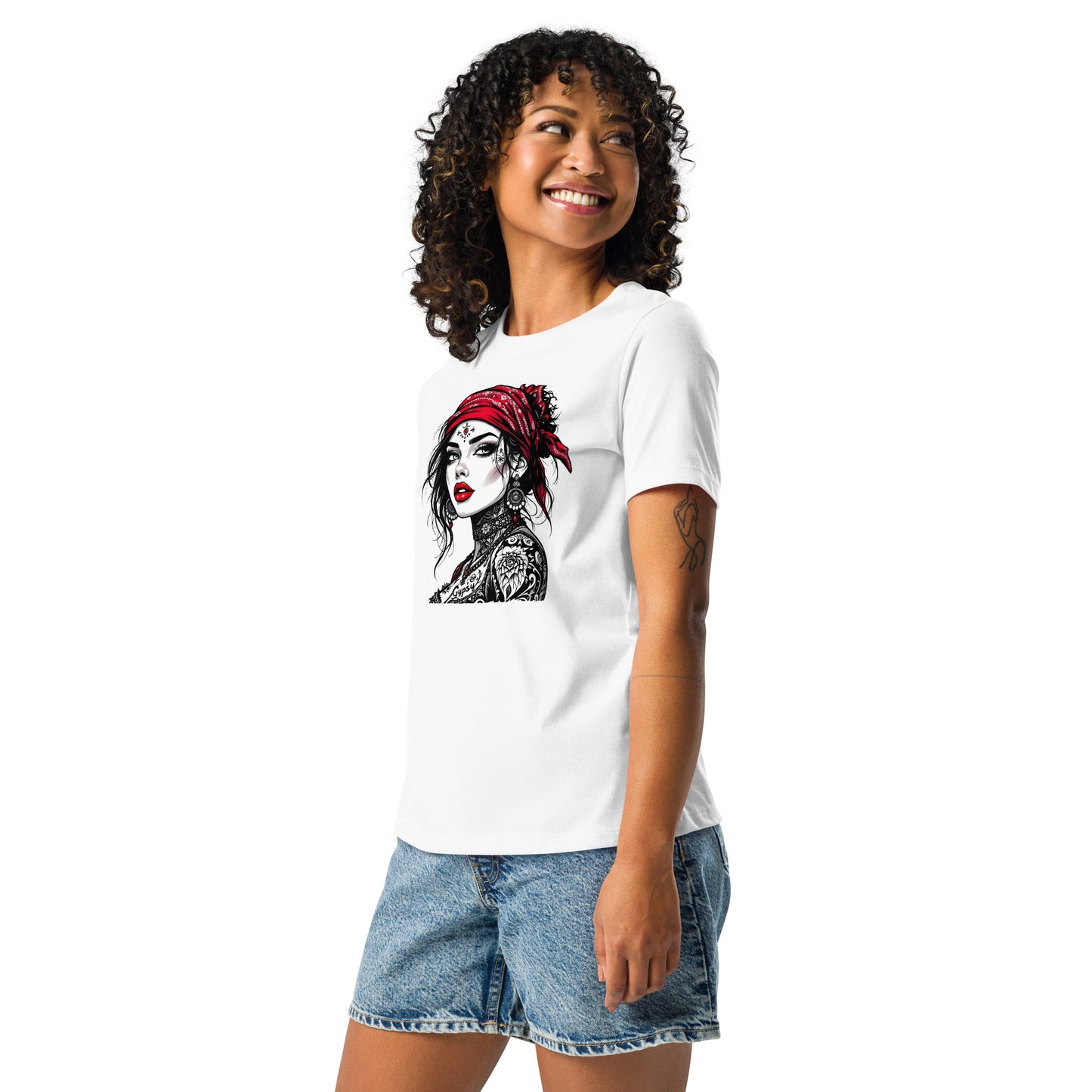 Women' tattoo lady Relaxed T-Shirt