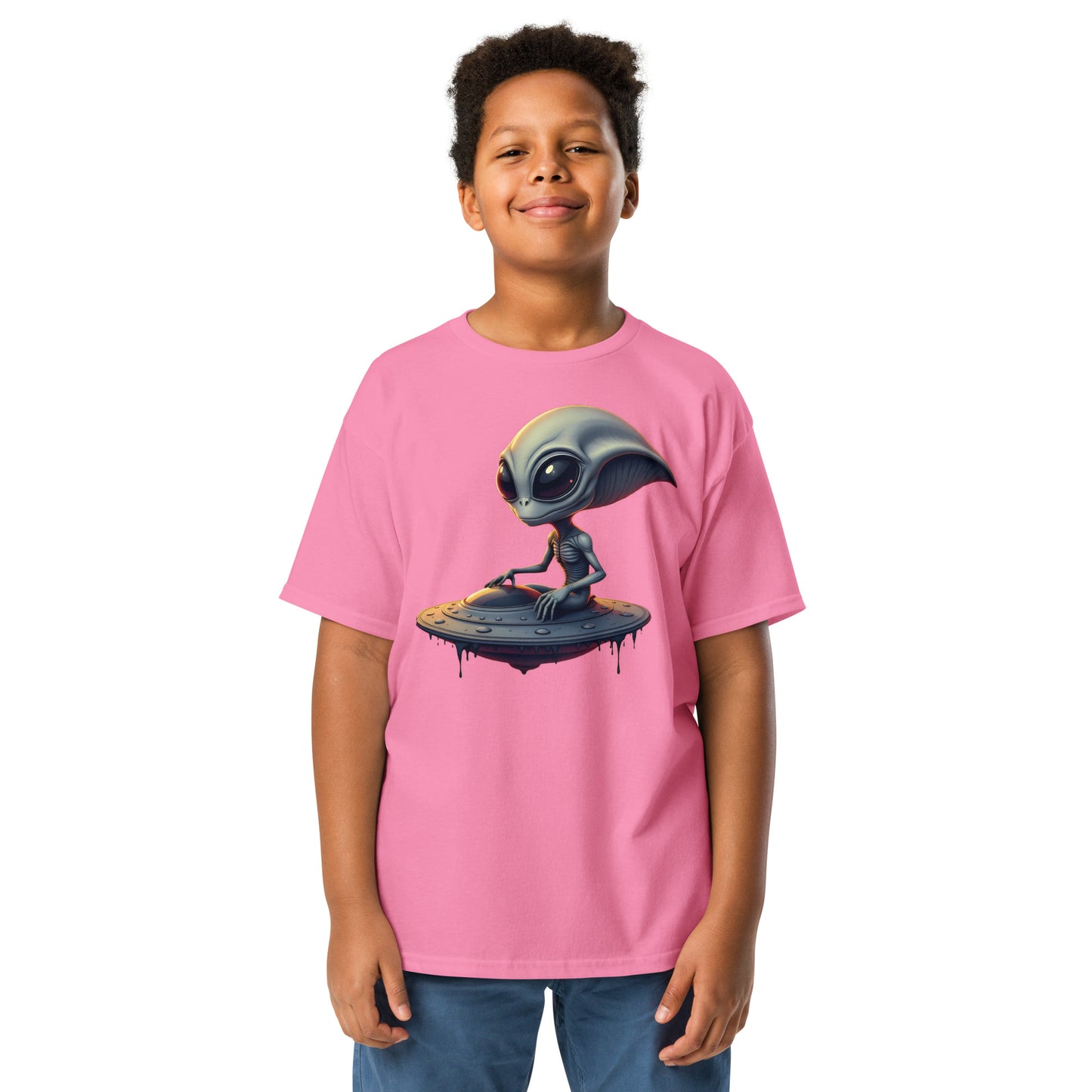 Youth Unisex UFO alien armed eyes classic tee