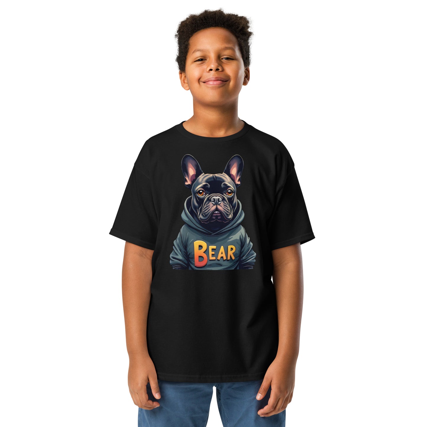 Youth The French bulldog bear classic tee