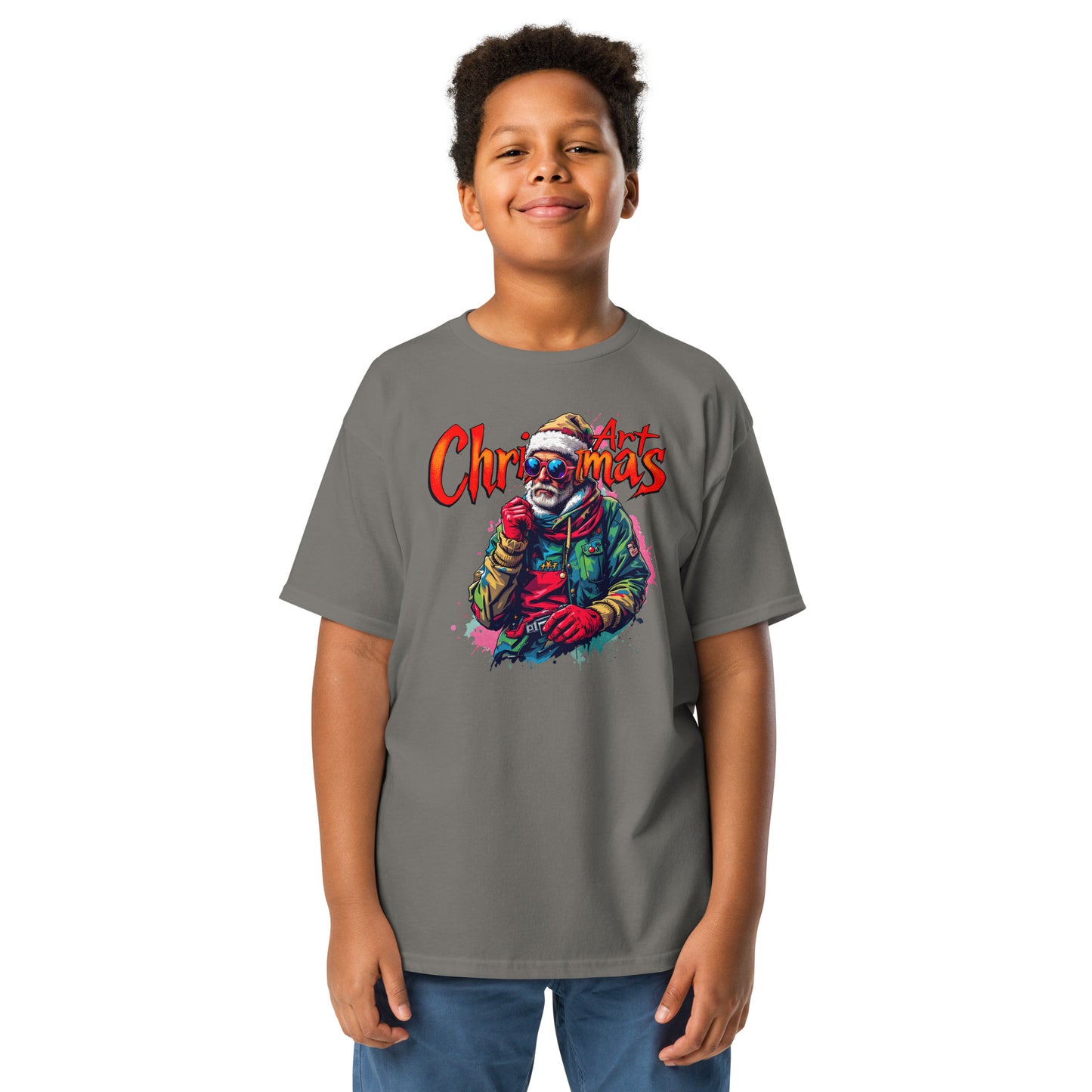 Youth Unisex Christmas art cool looking street artist classic tee