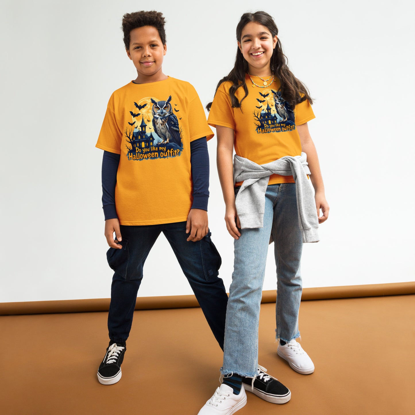 Youth Spooky Halloween Owl classic tee