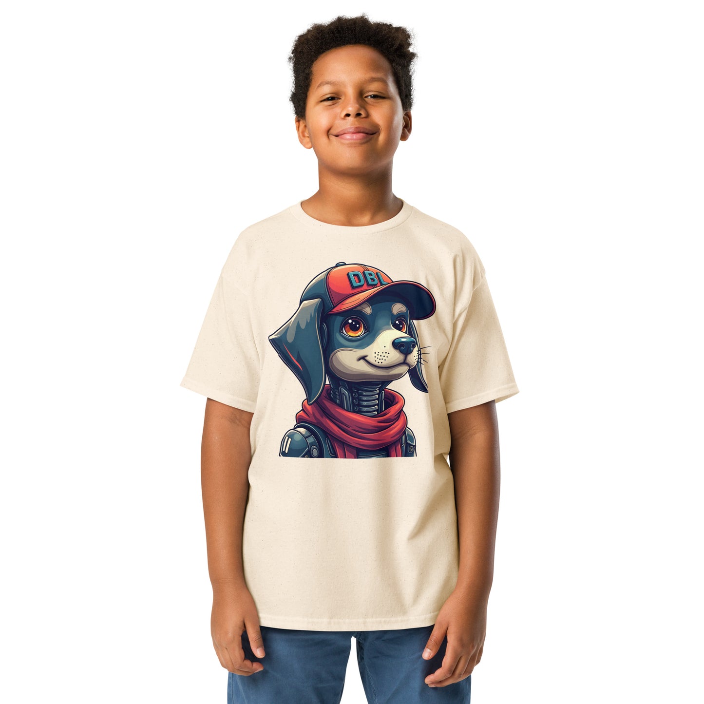 Youth Cartoon dog with DBL cap shaggy classic tee