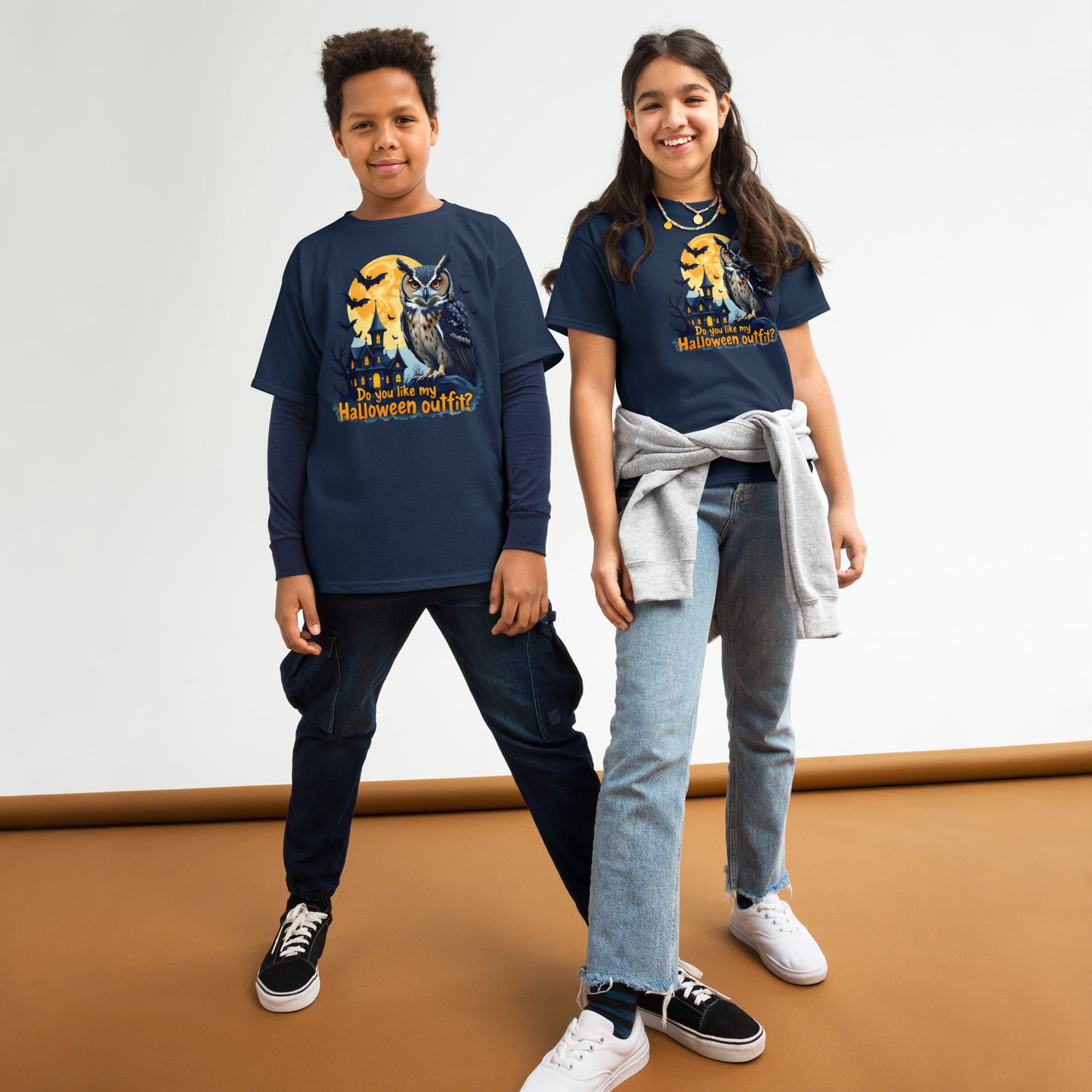 Youth Spooky Halloween Owl classic tee