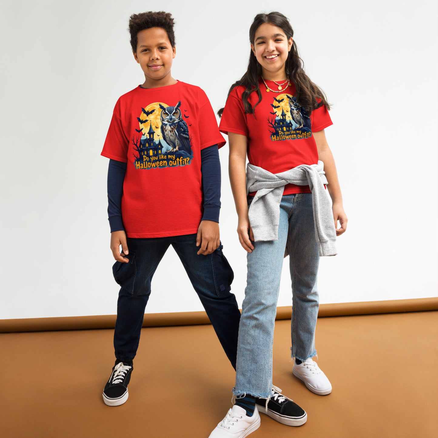 Youth Spooky Halloween Owl classic tee