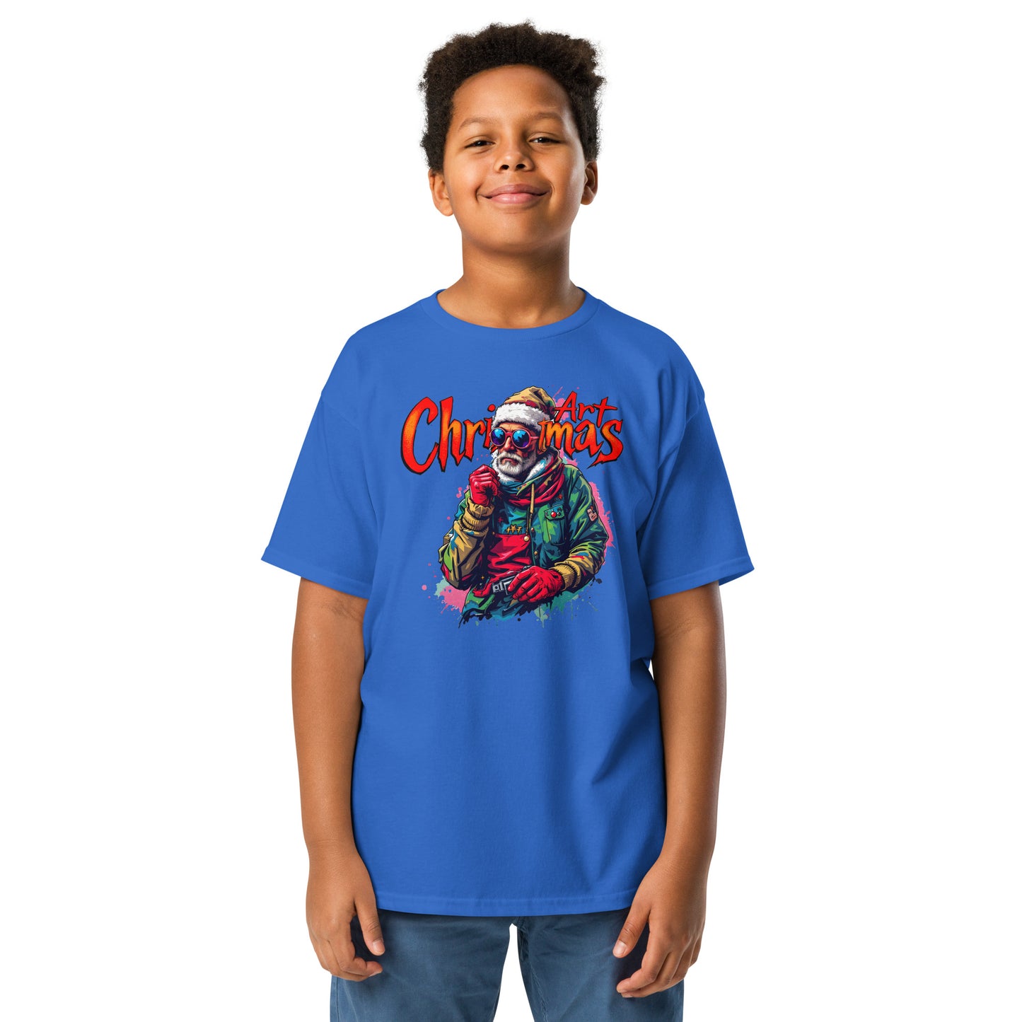Youth Unisex Christmas art cool looking street artist classic tee
