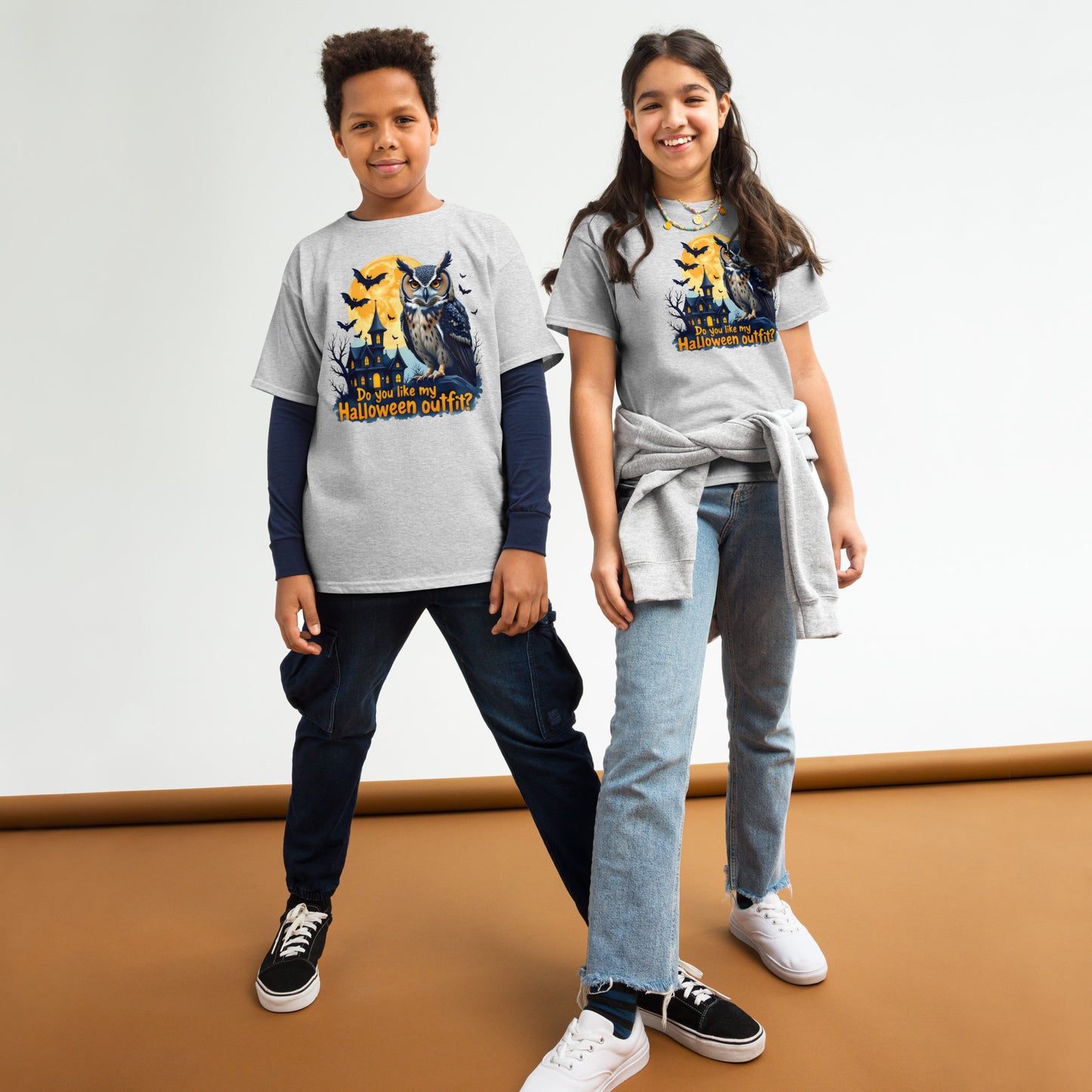 Youth Spooky Halloween Owl classic tee