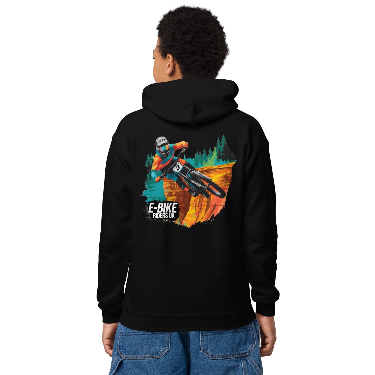 Youth E-bike riders U K heavy blend hoodie