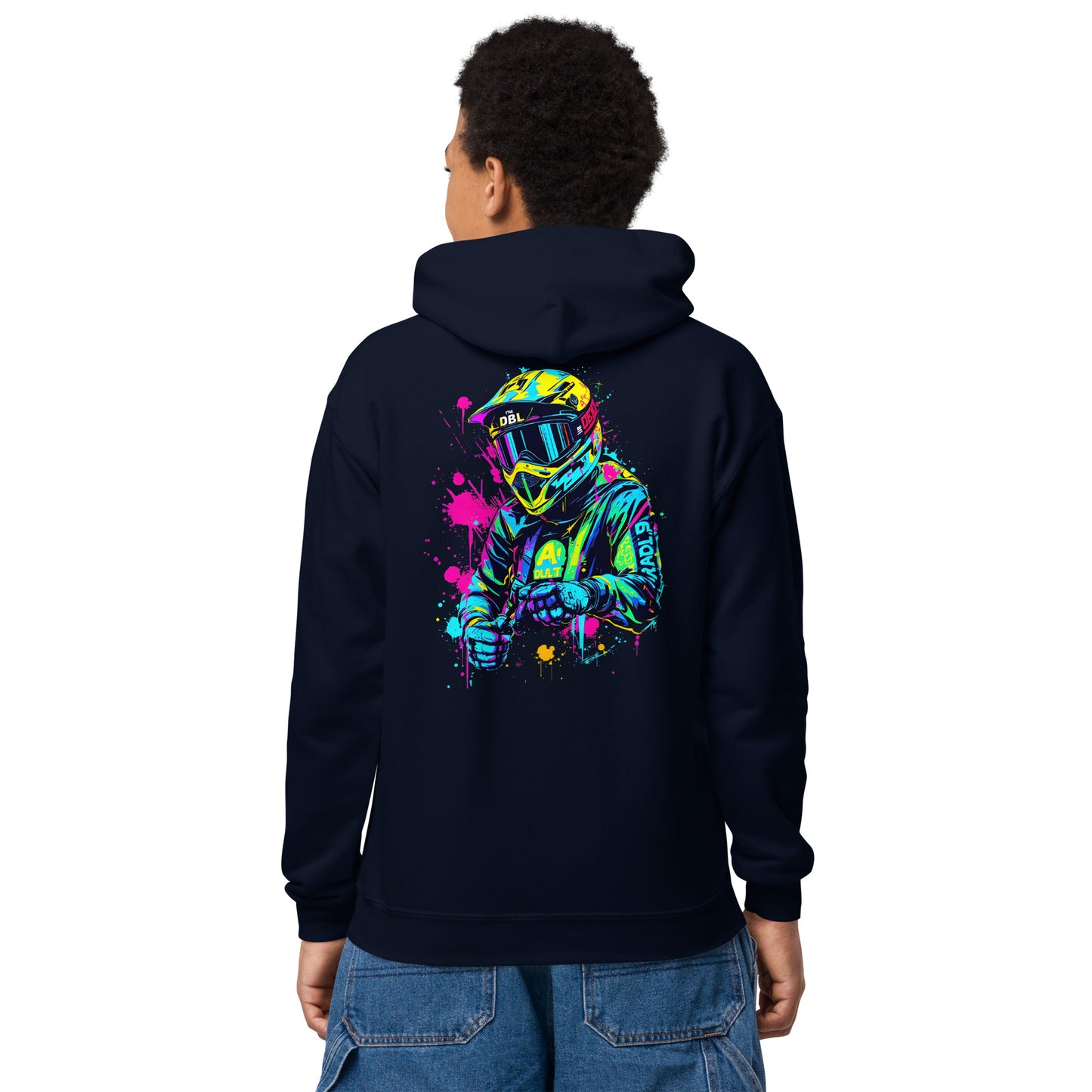 Youth Psychedelic bike art classic heavy blend hoodie