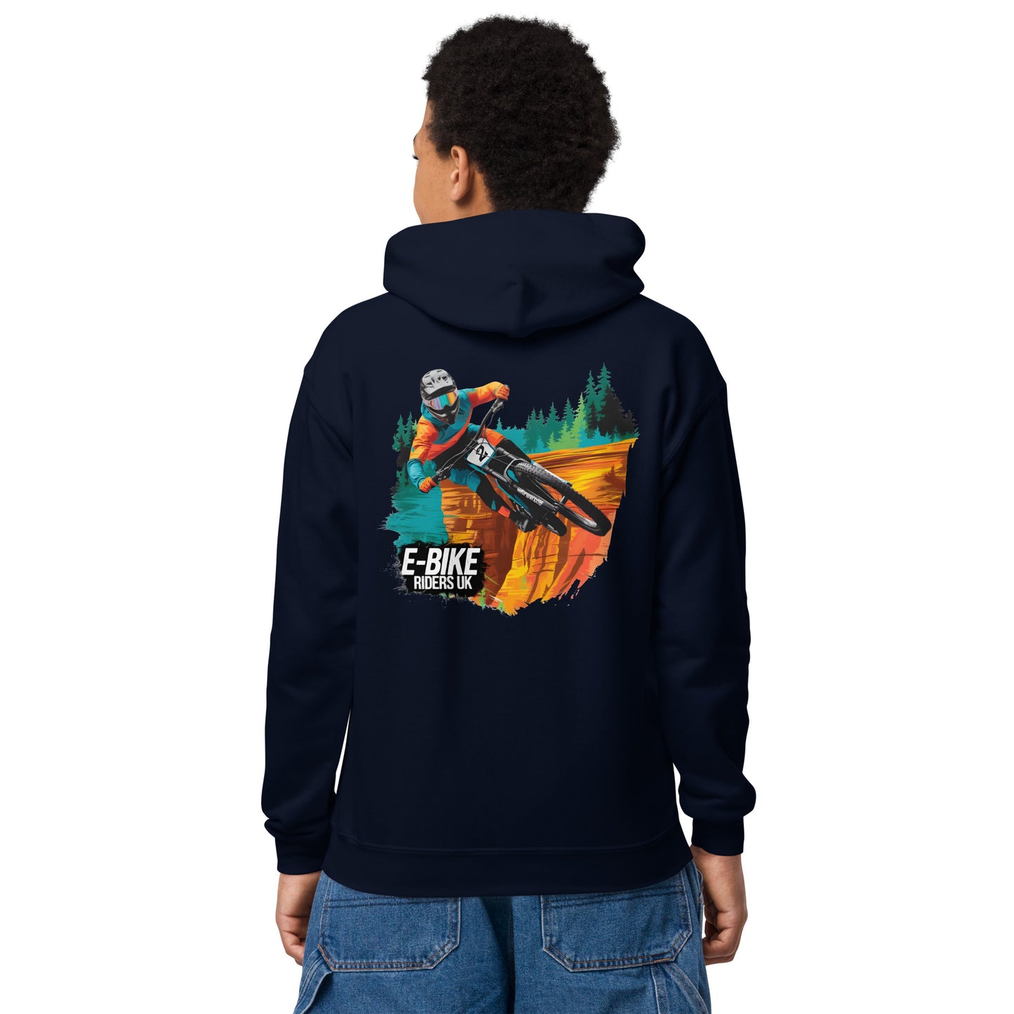 Youth E-bike riders U K heavy blend hoodie