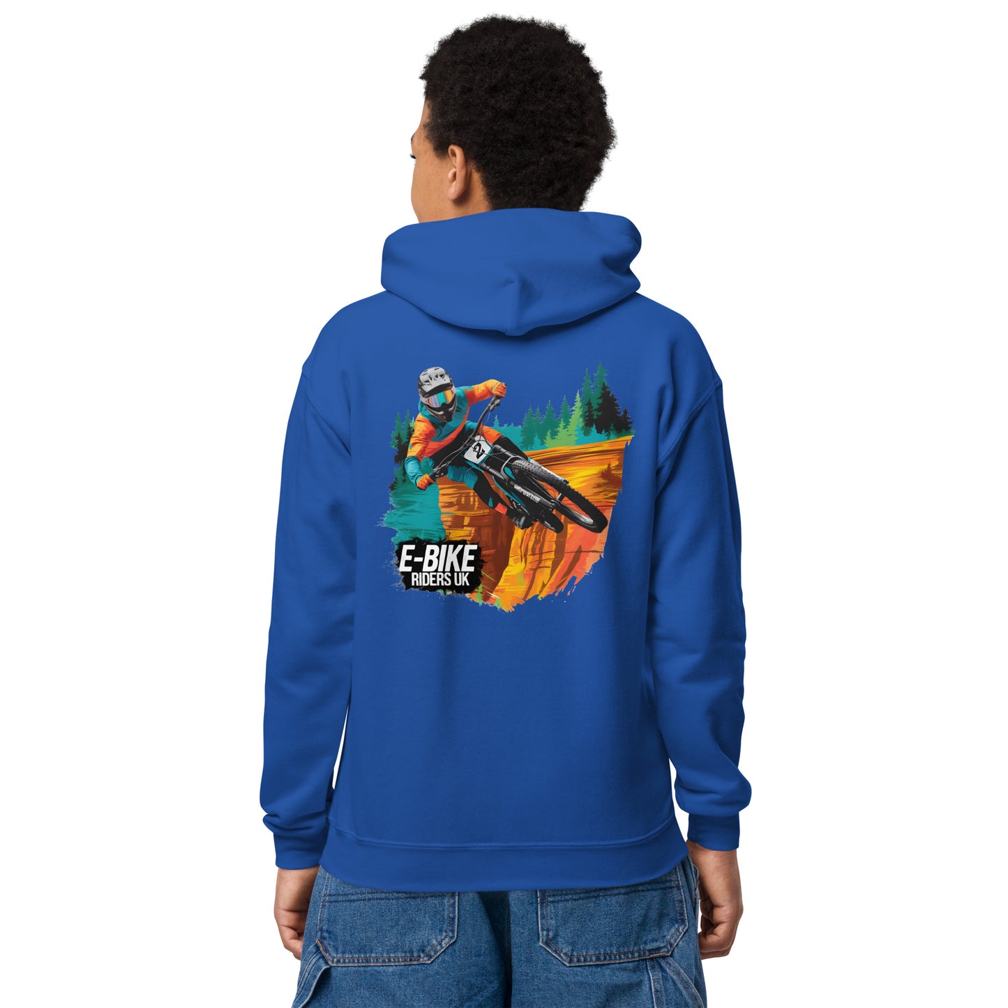 Youth E-bike riders U K heavy blend hoodie