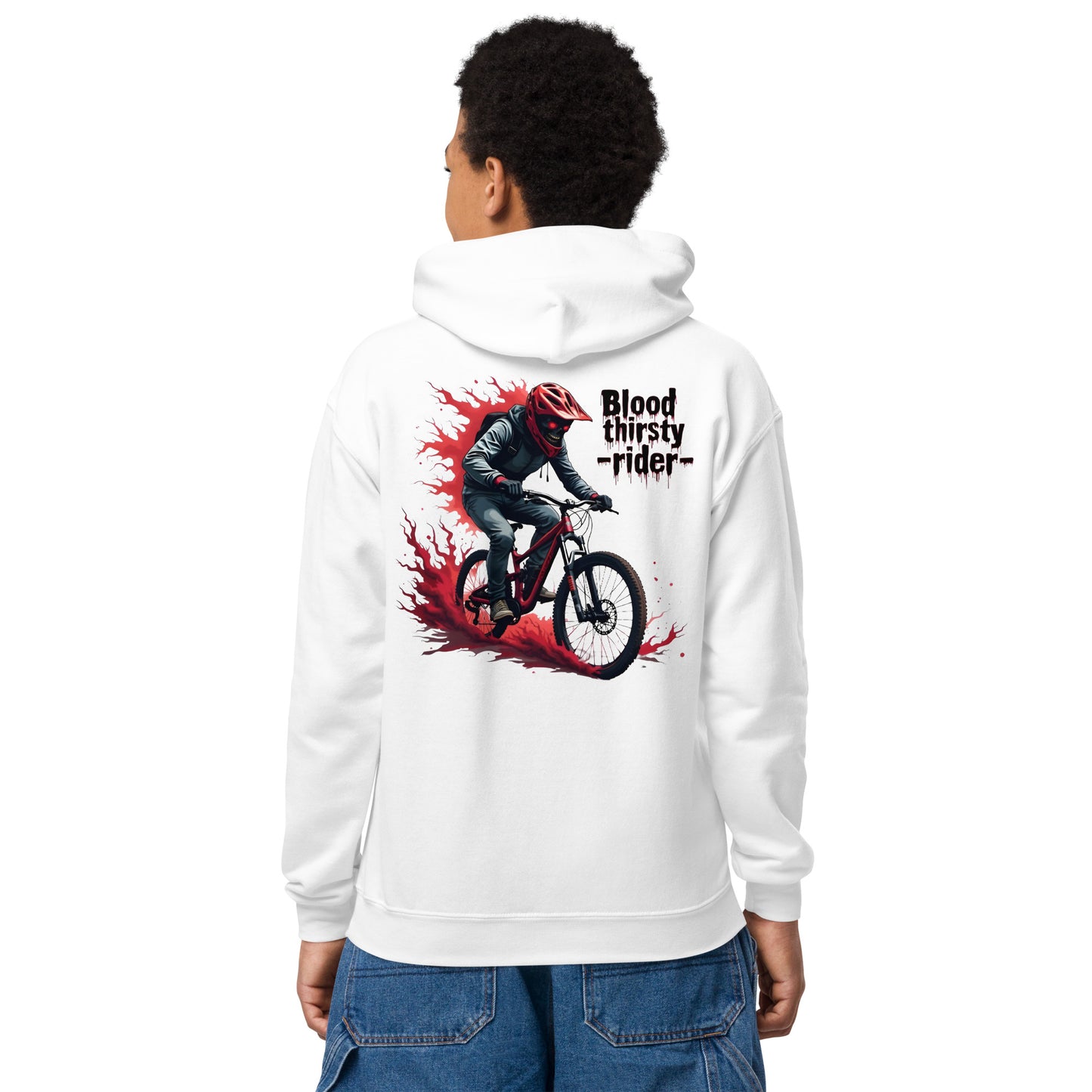 Youth blood thirsty rider heavy blend hoodie