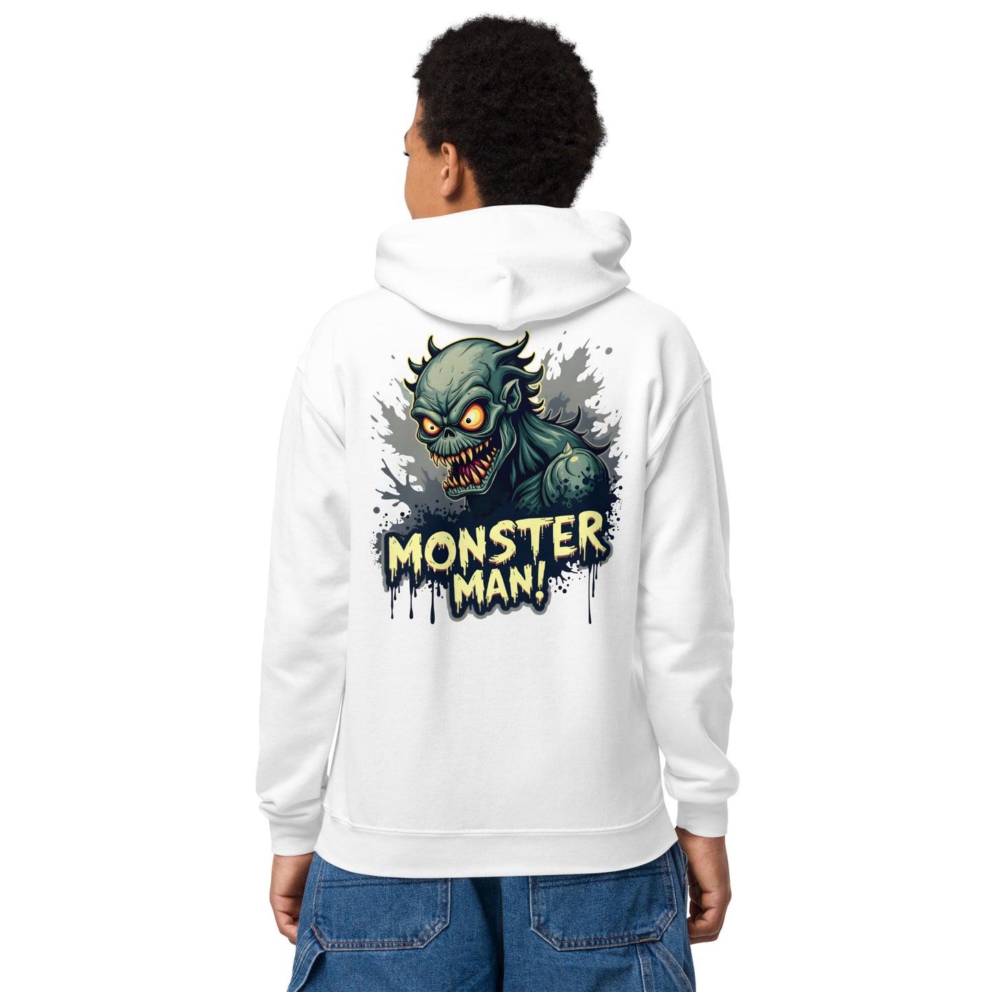 Youth Monster man Halloween heavy blend hoodie