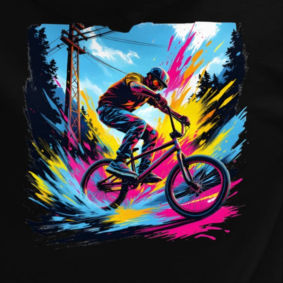 Unisex DBL bike Steet art Hoodie