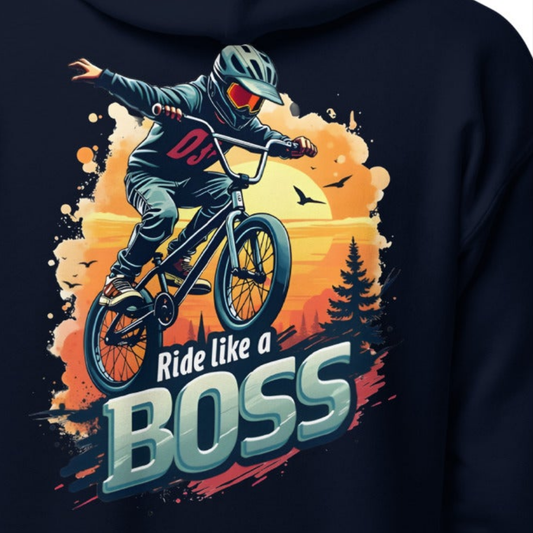 Youth Ride like a boss heavy blend hoodie