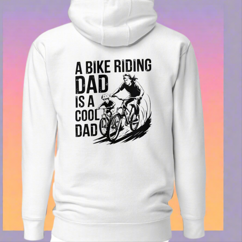 Mens A bike riding dad Is a cool dad Premium Hoodie