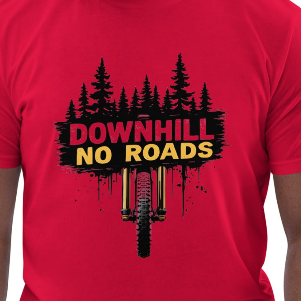 Unisex Downhill no roads riders selection organic cotton t-shirt