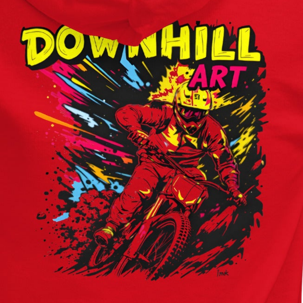 Unisex Oversized Illustrated downhill art heavyweight t-shirtHoodie