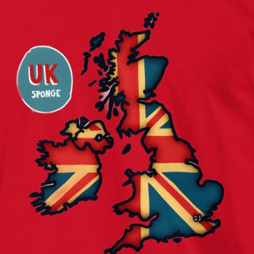 Unisex UK map British flag-t-shirt