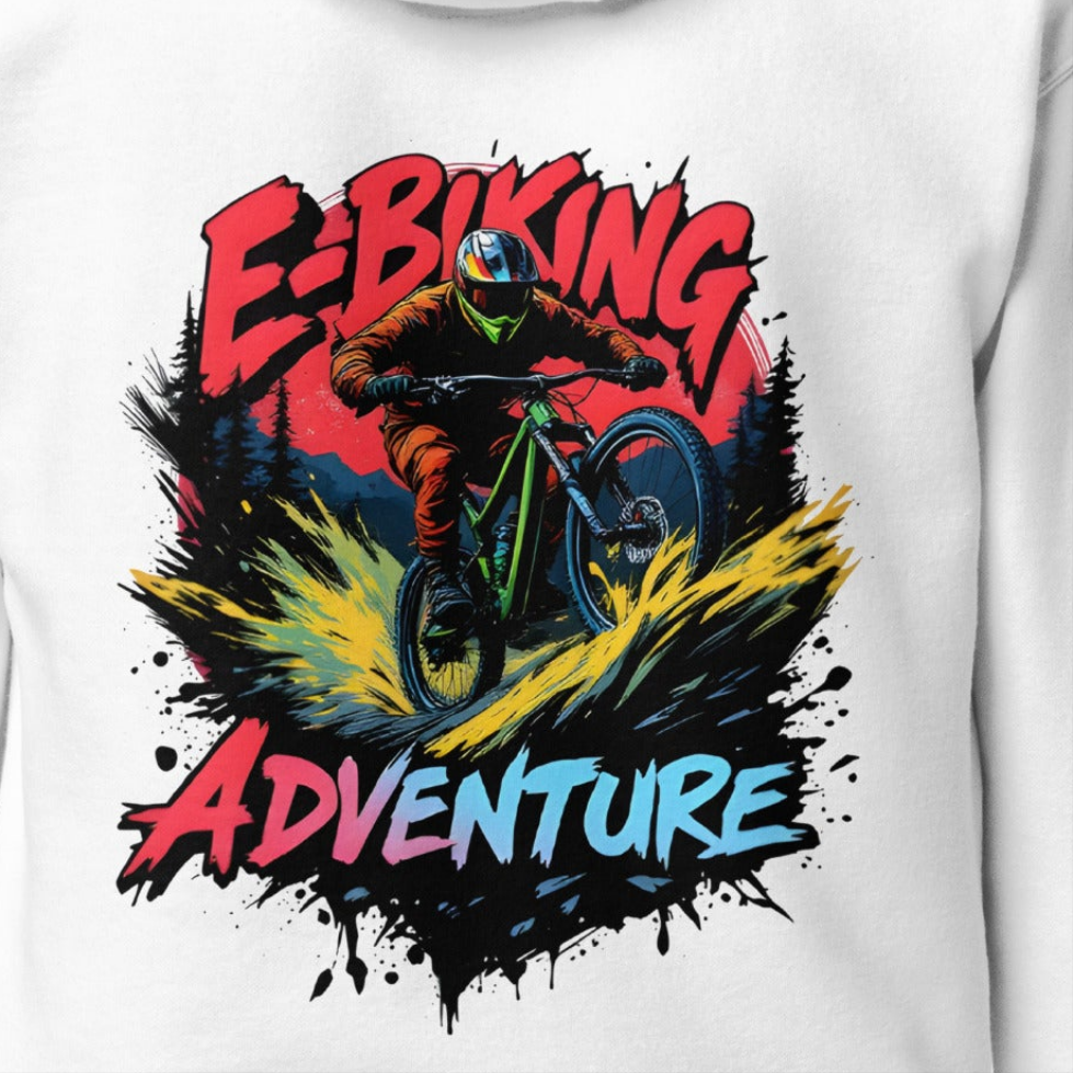 Unisex E-bike adventure graffiti style heavy blend Hoodie