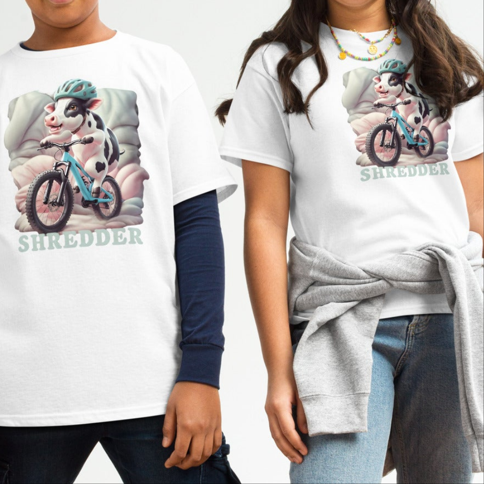 Youth Cow shredder 100% Cotton classic tee