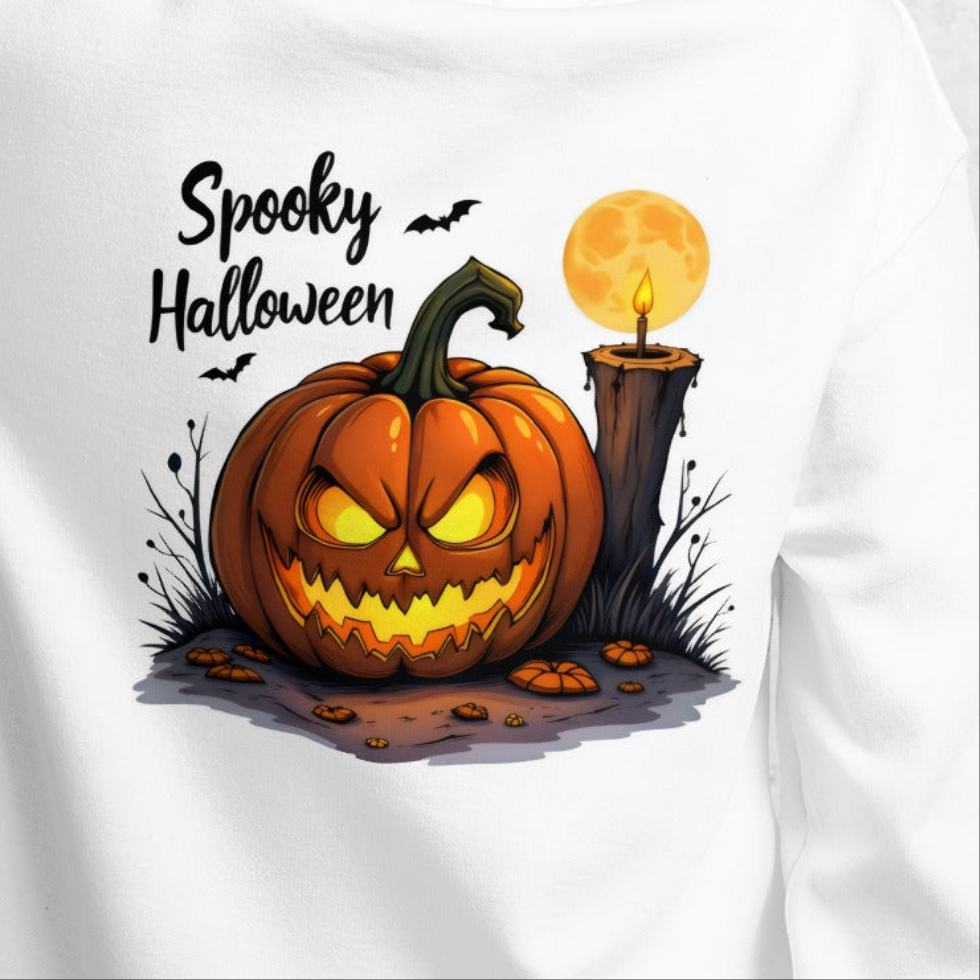 Unisex Halloween candle Lit pumpkin Hoodie