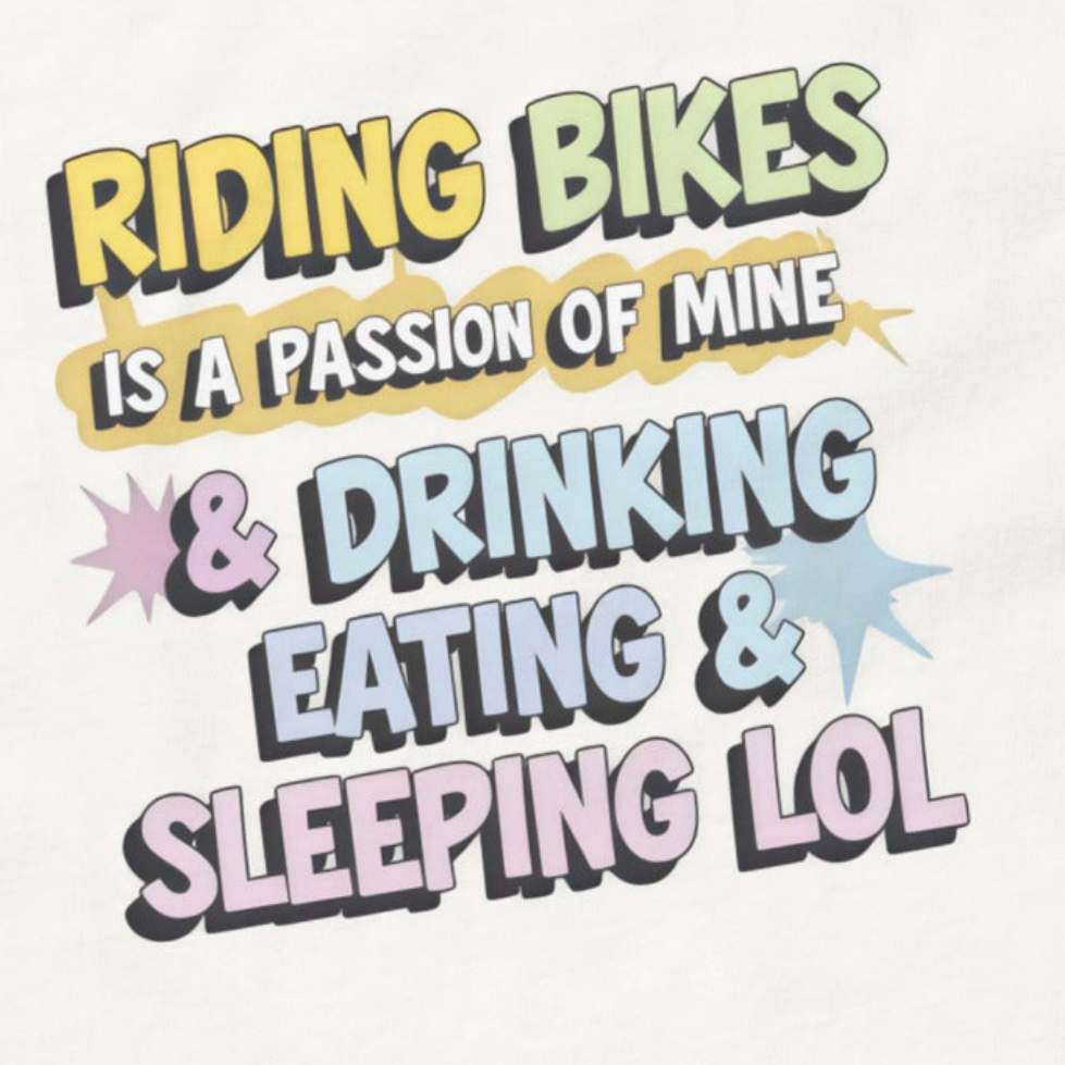 Unisex Just white Love riding bikes classic tee