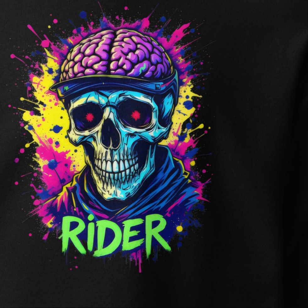 Unisex Brains Rider Twin Print Premium Hoodie