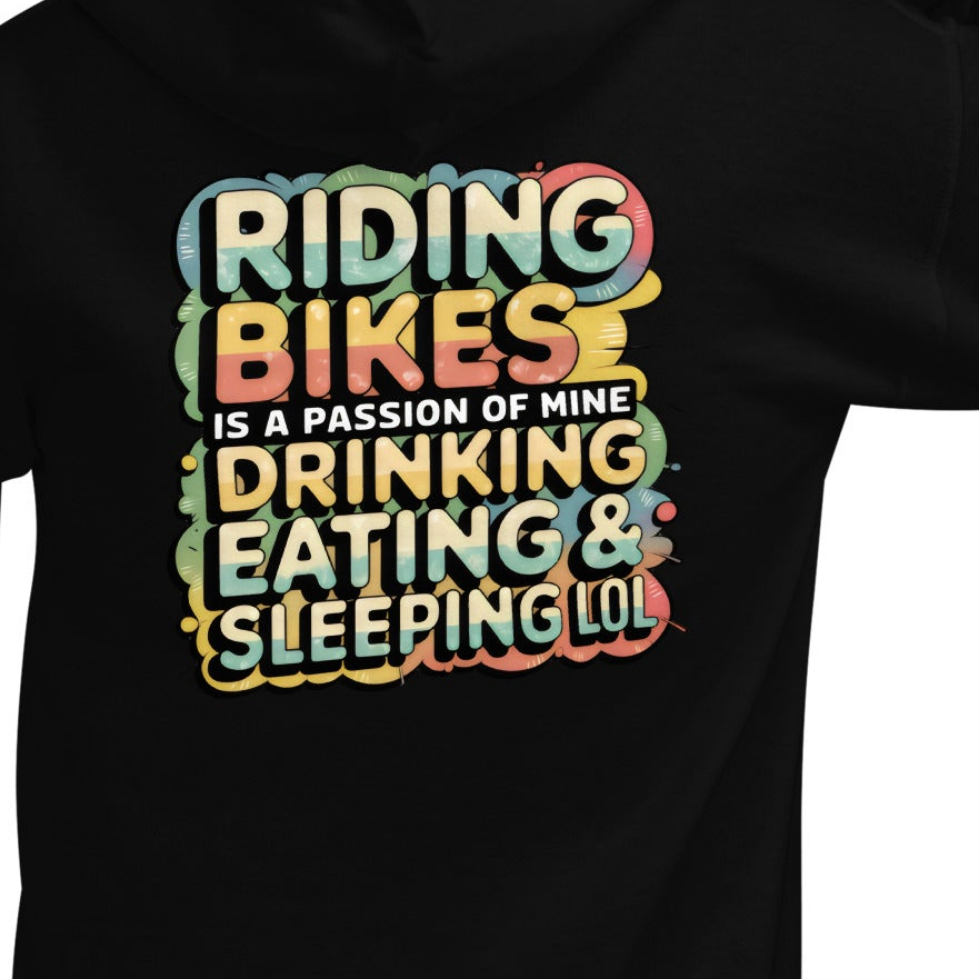Unisex Just white Love riding bikes classic Hoodie