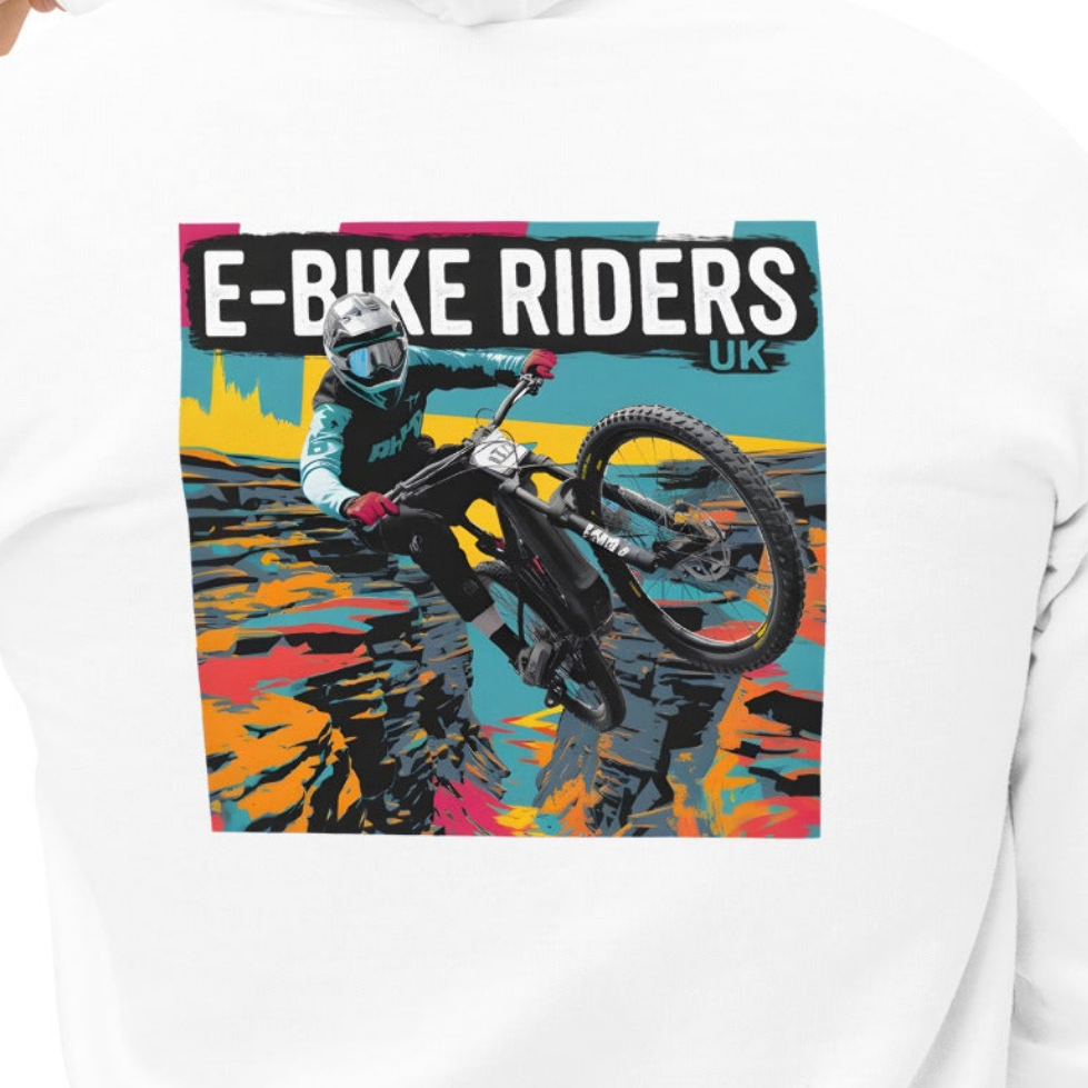 Unisex Box style E-bike riders Canyon Hoodie