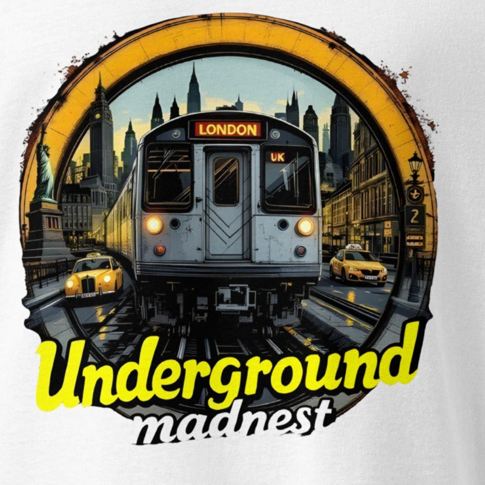 Oversized London Underground Madness heavyweight t-shirt