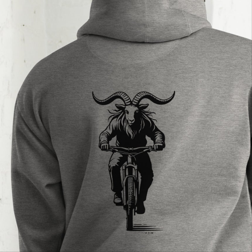 Unisex the goat E-MTB front and back print classic Hoodie