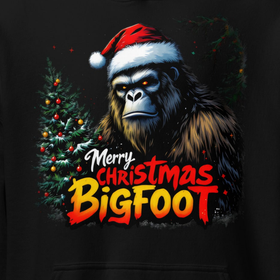 Unisex Merry Christmas Bigfoot Twin Print Series Two Hoodie