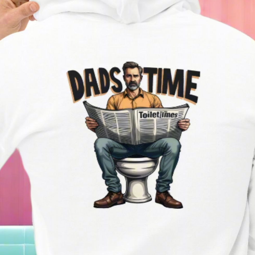 Men's Funny dads sat on toilet dads time Hoodie