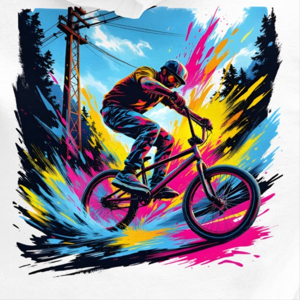 Unisex DBL bike Steet art Hoodie