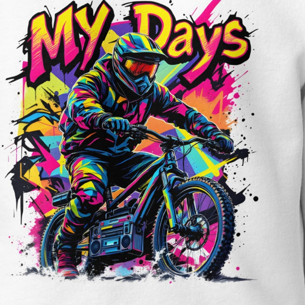 Unisex MTB graffiti style my days Premium Hoodie